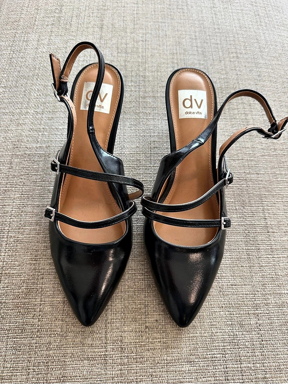 Dolce Vita Black Pointed-Toe Slingback Heels - NWT or box.